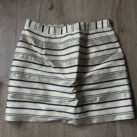 J. Crew Dresses & Skirts - J. Crew Gold and Black Striped Pencil Skirt